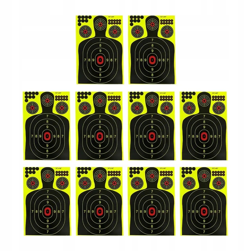Tarcze strzeleckie rozpryskowe samoprzylepne splatter zaklejki 37x24cm 10x - obrazek 12