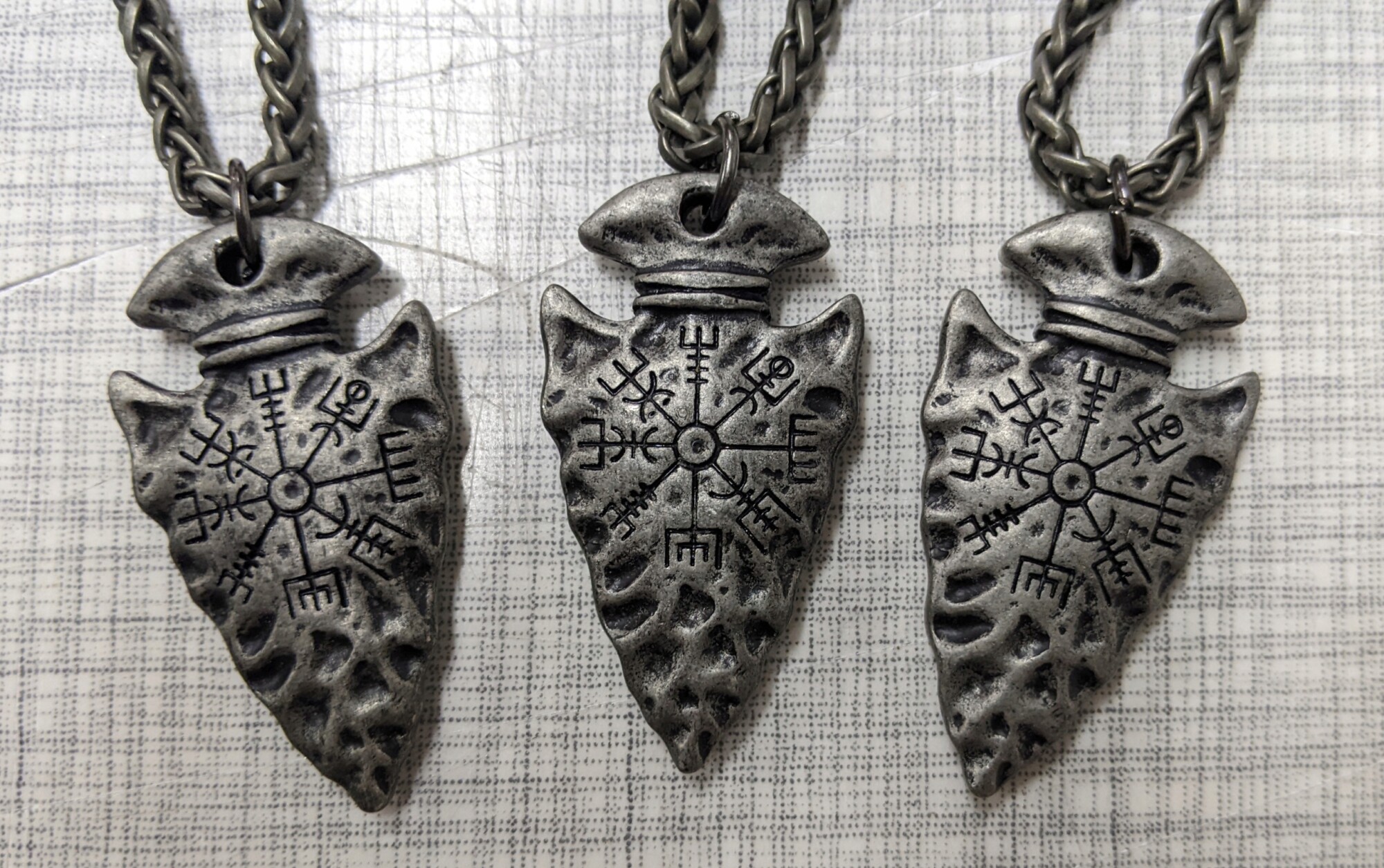 Naszyjnik grot strzał runy aegishjalmur wiking 121 - zdjęcie 7