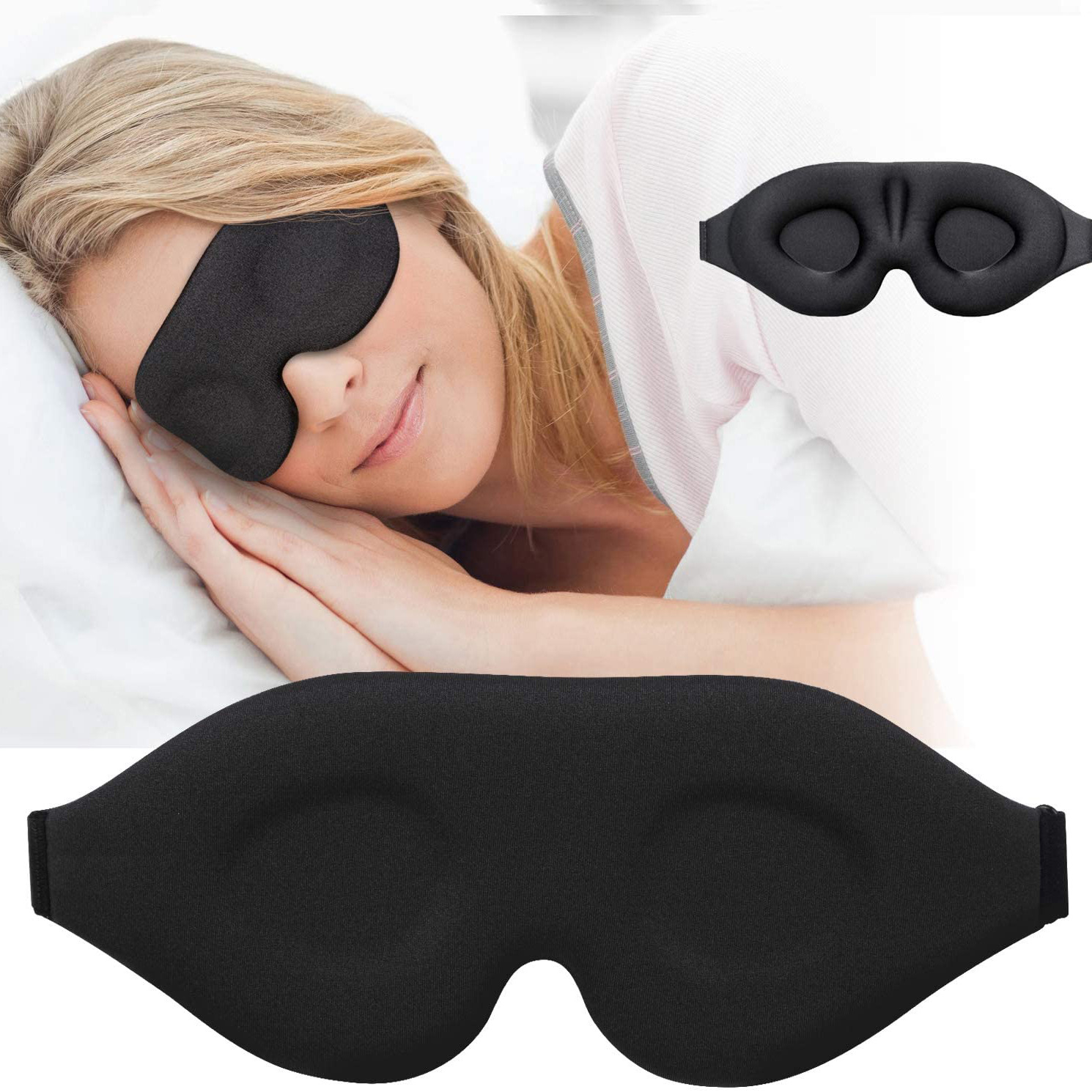 Opaska na oczy spania 3d premium dopasowuje się