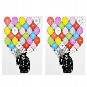 Tarcze srzeleckie 45x32cm pistolet karabin wiatrówka papier klaun balony 5x - miniatura 2