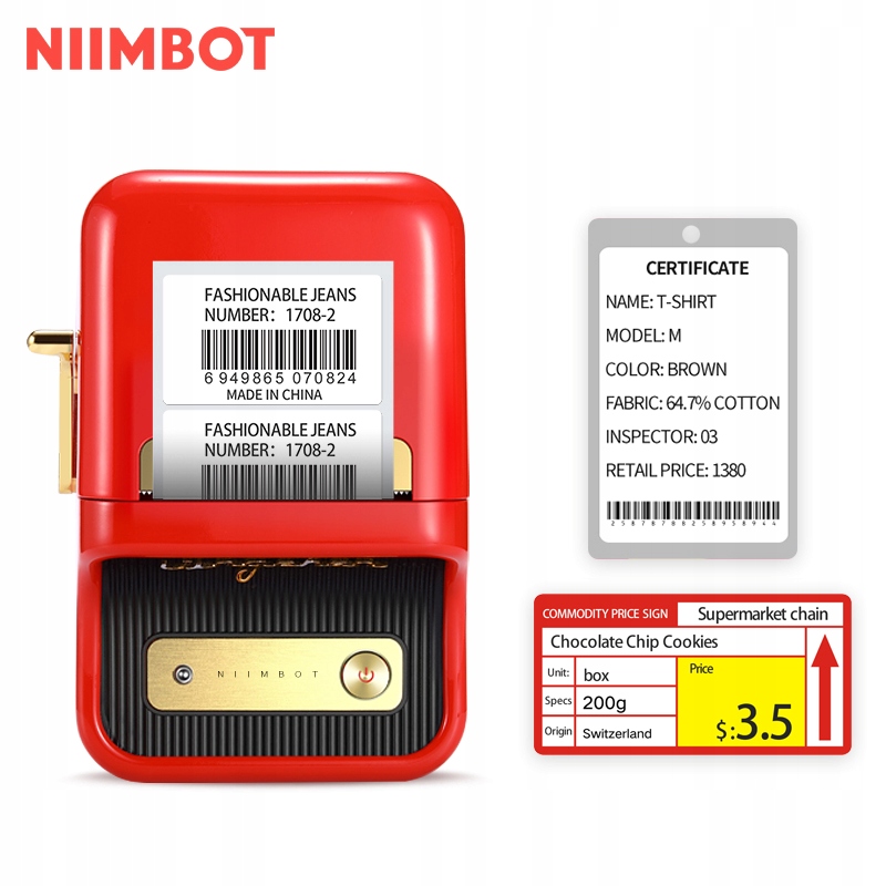 Niimbot b21 drukarka termiczna naklejki bluetooth - obrazek 2