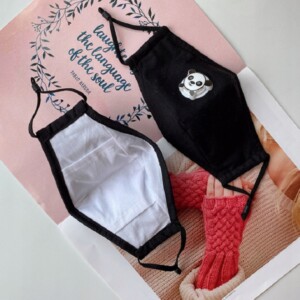 Dla dzieci maska panda różowa + 3x filtr pm 2.5 - miniatura 3