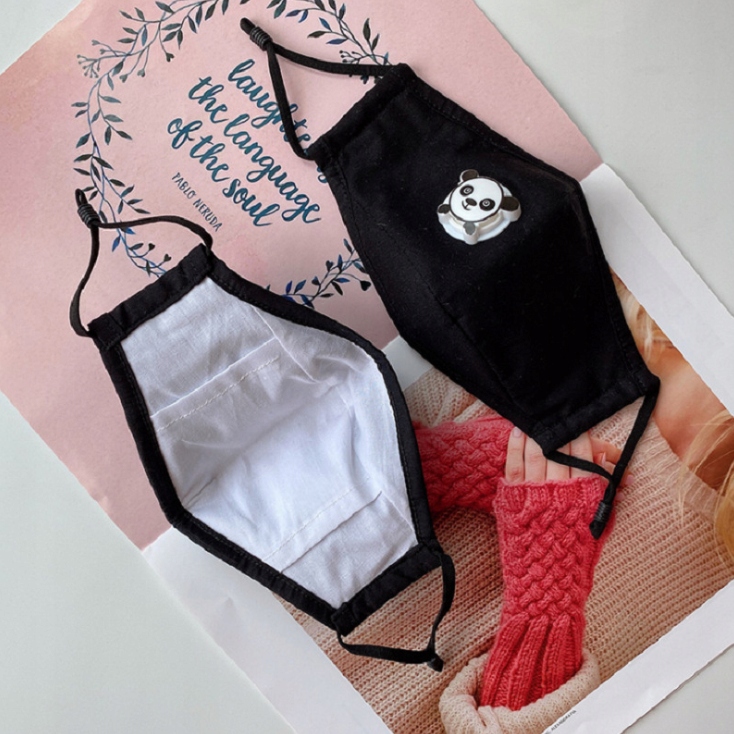 Dla dzieci maska panda niebieska + 3x filtr pm 2.5 - obrazek 3