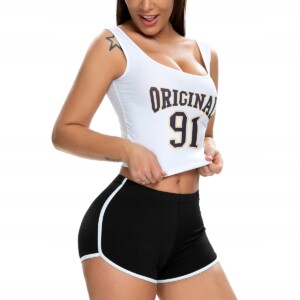 Szorty damskie sportowe wygodne spodenki czarne m - miniatura 5