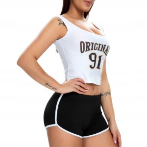 Szorty damskie sportowe wygodne spodenki czarne xl - miniatura 4
