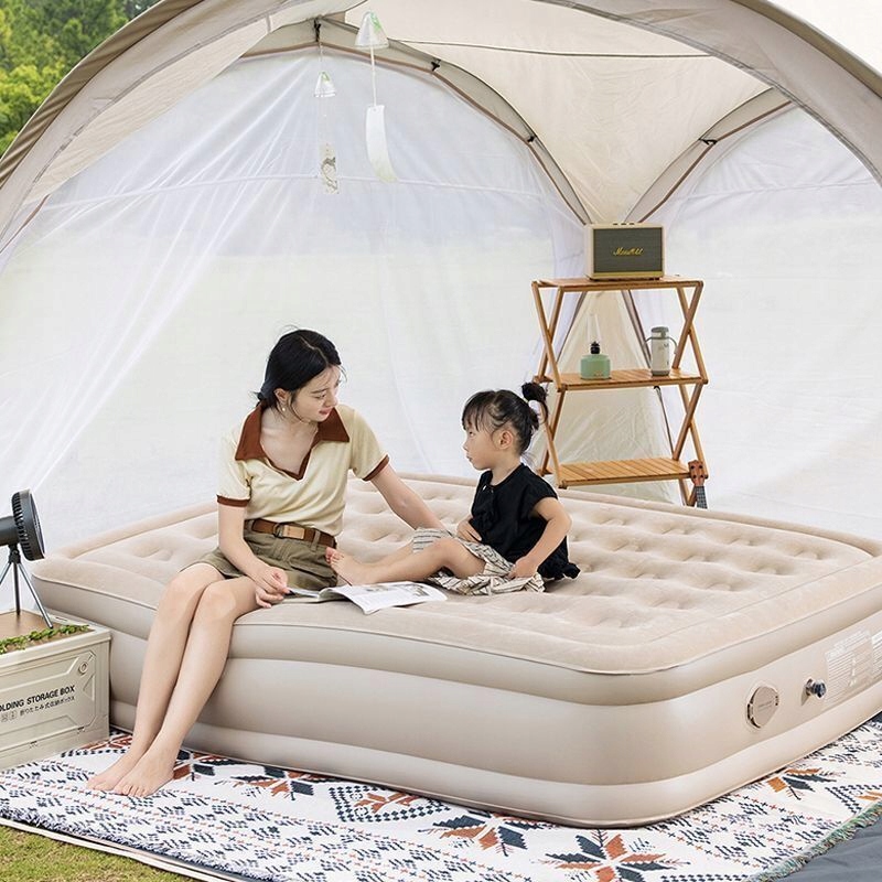 Materac kempingowy podwójny 2osobowy automatyczny wygodny łóżko turystyczne - obrazek 4