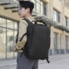 Plecak męski miejski elegancki czarny duży szkolny biurowy usb laptopa 32l - miniatura 15