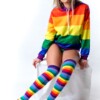 Bluza tęczowa lgbt tęcza z kapturem poliestrowa xl - miniatura 3