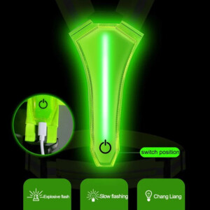 Kamizelka odblaskowa szelki do biegania rower podwójny 2x led usb kieszeń - miniatura 12