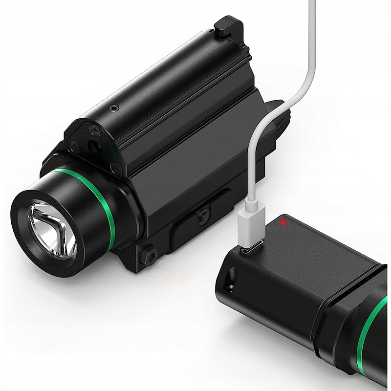 Latarka laser zielony 1000lm celownik do pistoletu asg glock broń picatinny - obrazek 3