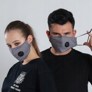 Komplet maska szara wielorazowa + 3x filtr pm 2.5 - miniatura 7