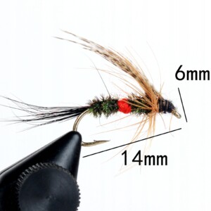 Mucha pstrąg lipień brzana płoć nimfy jętki zestaw 32 szt muszek przynęty - miniatura 2