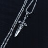 Naszyjnik srebrny łańcuszek krzyż miecz 318 - miniatura 9