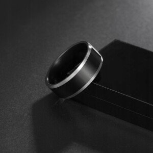 Obrączka pierścionek wolfram wolfring eu19 us9 - miniatura 6