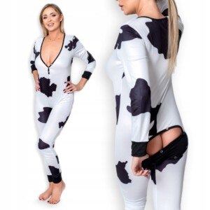 Piżama damska prezent na walentynki dla dziewczyny rozpinana krowa xl - miniatura 1