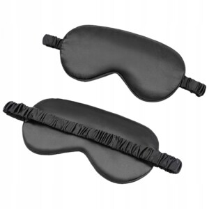 Opaska na oczy spania premium satynowa nocna black
