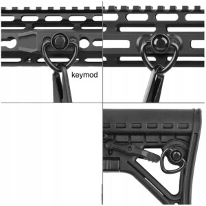 Montaż zawieszenia do szyny m-lok qd uchwyt obrotowy adapter ar15 + klucz - miniatura 9