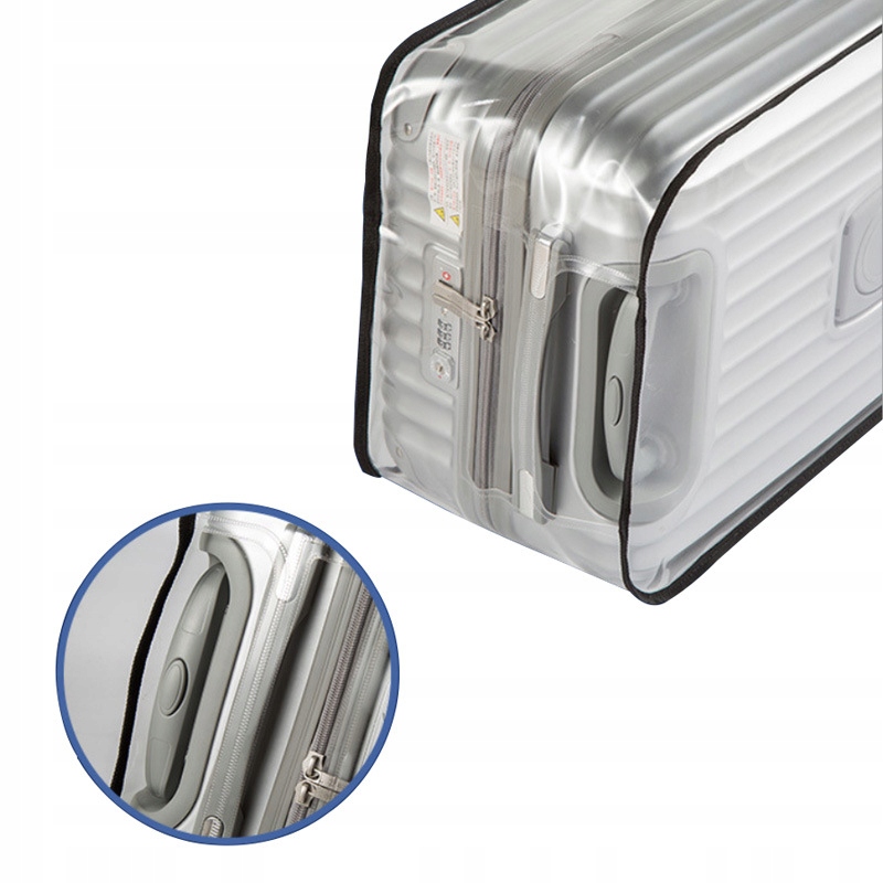 Pokrowiec ochronny na walizkę bagaż przeźroczysty podróżny 22" cale roz. m - zdjęcie 14