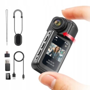 Kamera sportowa kompaktowa 2.7k ekran lcd 64gb uchwyt magnetyczny pov wifi