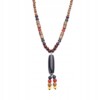 Naszyjnik drewniany nepal buddyjski mala amulet koralik handmade tybetański - miniatura 2