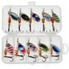 Zestaw 10 sztuk błystki blacha szczupak sandacz 2.5-4.5g +pudełko organizer - miniatura 2