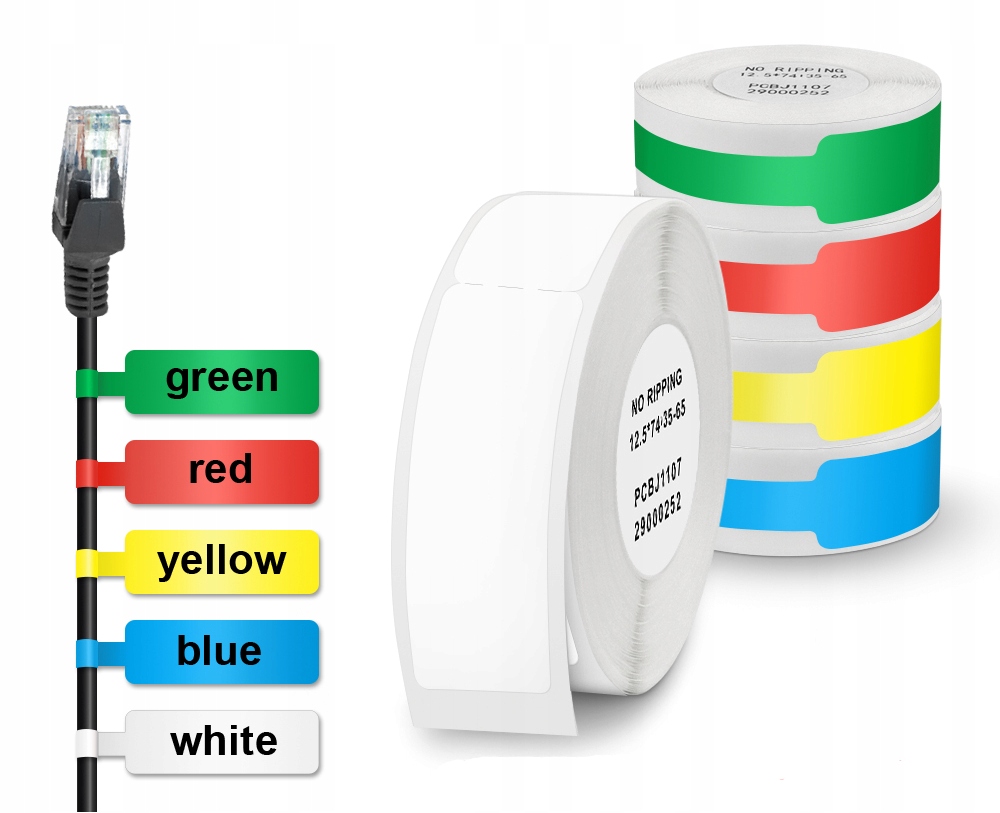 Niimbot naklejki termiczne do kabli 12,5*109 65szt - obrazek 4