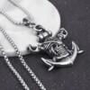 Naszyjnik srebrny stal piraci filmowy kotwica 381 - miniatura 3