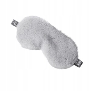 Opaska na oczy spania premium sen pluszowa szara