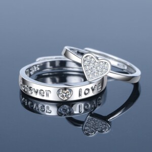 Srebrne obrączki ślubne stal para regulowane r.uni - miniatura 5