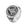 Pierścień sygnet masonów srebrny stalowy 503 - miniatura 8