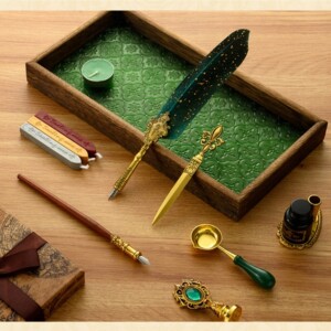 Zestaw do kaligrafii wosk do pieczęci pióro tusz - miniatura 9