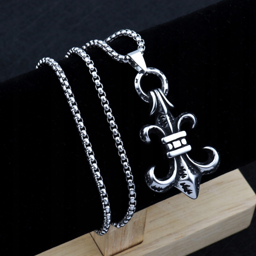 Naszyjnik srebrny stal łańcuszek 316l harcerz 334 - obrazek 4