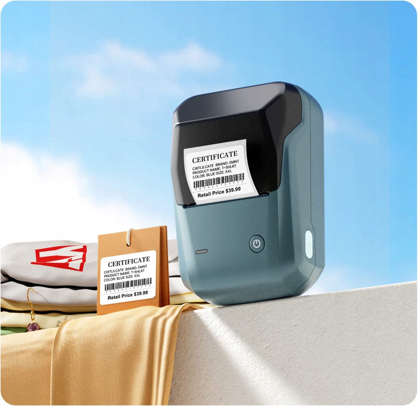 Niimbot b1 drukarka termiczna naklejki bluetooth zielono biała nowa +rolka - obrazek 10