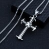 Naszyjnik srebrny stal łańcuszek krzyżyk x 319 - miniatura 13