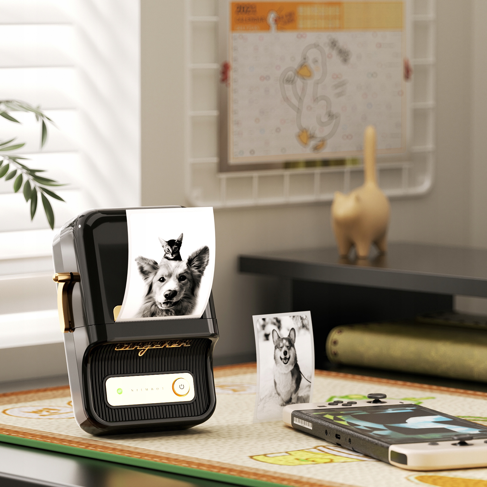 Niimbot drukarka termiczna naklejki bluetooth b21pro czarna 300dpi 2 kolory - zdjęcie 4