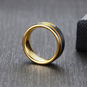 Obrączka pierścień z wolframu wolfring eu19 us09 - miniatura 5