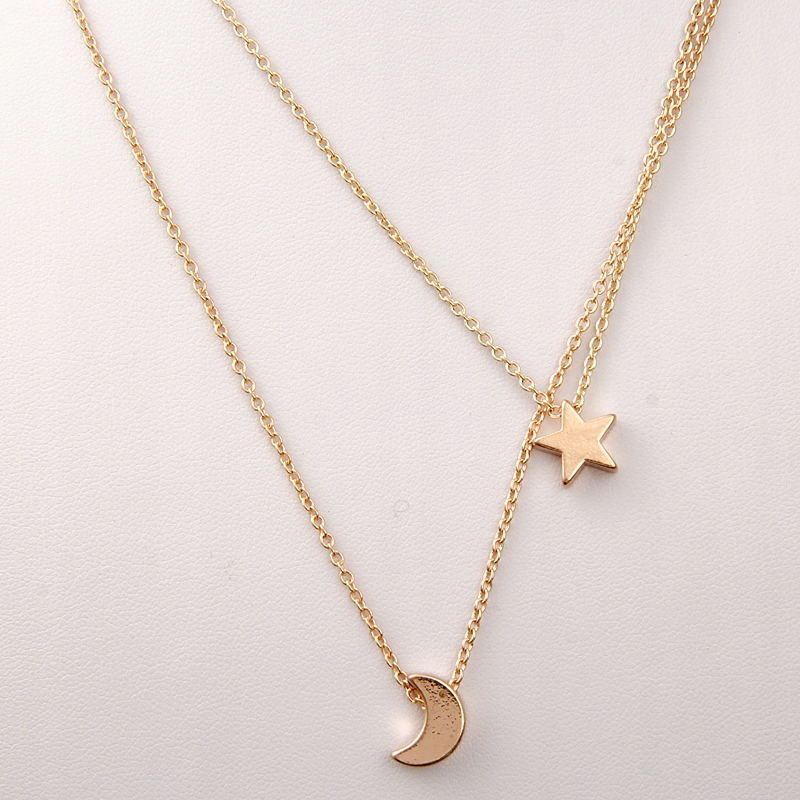 Naszyjnik choker celebrytka długi boho złoty 22 - obrazek 2