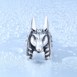 Pierścień sygnet obrączka anubis egipski 249 - miniatura 4