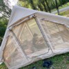 Duży namiot kempingowy pompowany 4 osobowy dmuchany pompka 6.4m2 320x200cm - miniatura 14