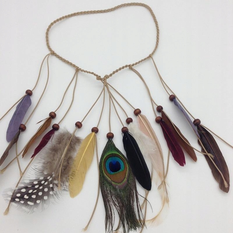 Pióropusz indiański ozdoba do włosów piękny wzór c - zdjęcie 2