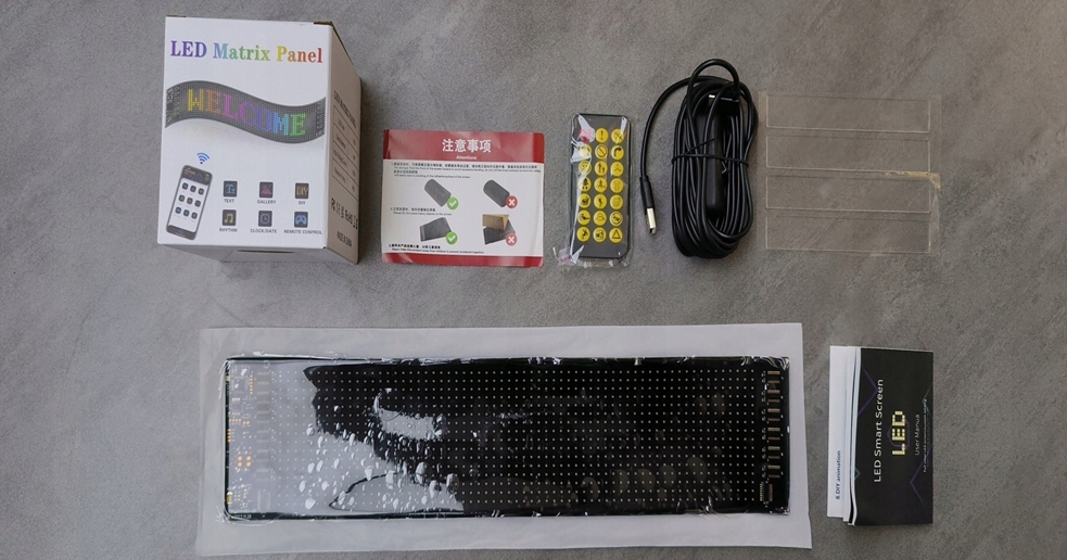 Programowalny wyświetlacz led pixel art full color usb bluetooth aplikacja - obrazek 4