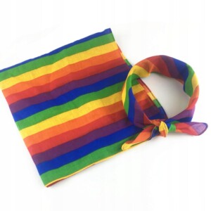 Opaska na rękę chusta na włosy bandana tęczowa lgbt tęcza pride rainbow