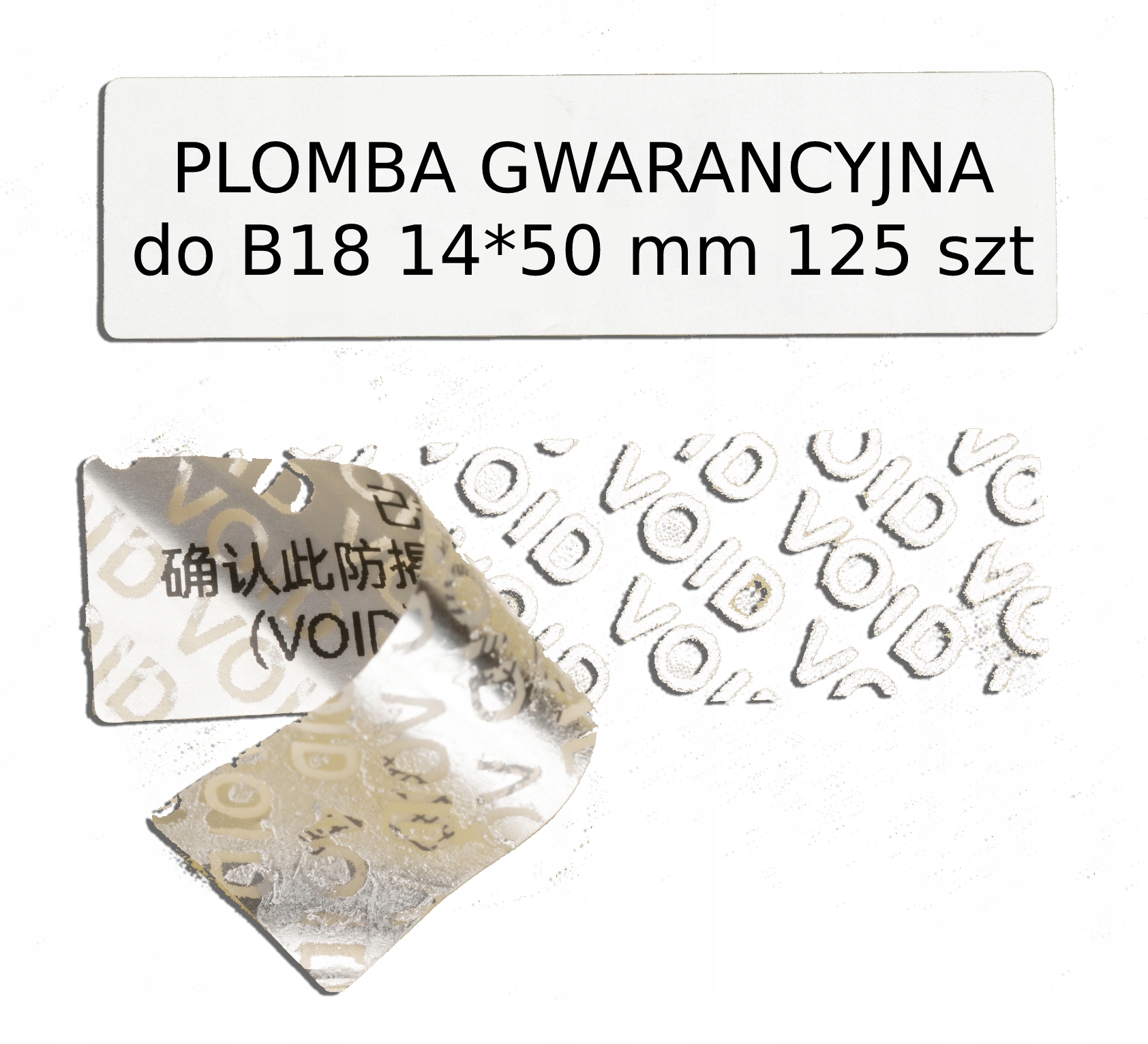 Niimbot do b18 n1 14*50mm 125szt plomba gwarancyjna