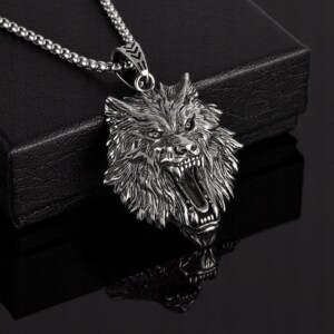 Naszyjnik wilk zawieszka wikingów nordycka 252 - miniatura 5