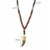 Naszyjnik drewniany nepal buddyjski mala amulet talizman koraliki handmade - miniatura 7