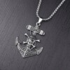 Naszyjnik srebrny łańcuszek kotwica piraci 321 - miniatura 7