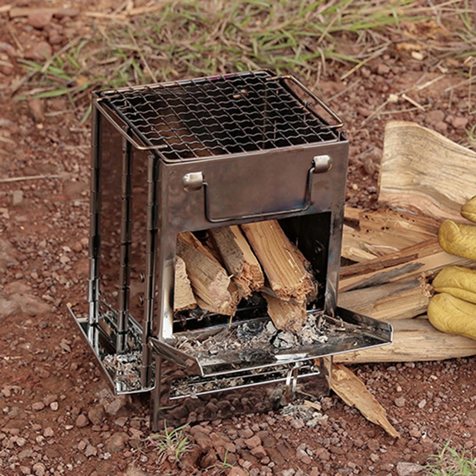 Kuchenka turystyczna składana do torby grill piecyk mały poręczny przenośny - obrazek 9