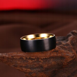 Obrączka pierścionek wolfram biżuteria wolfring czarna eu25 us11 - miniatura 4