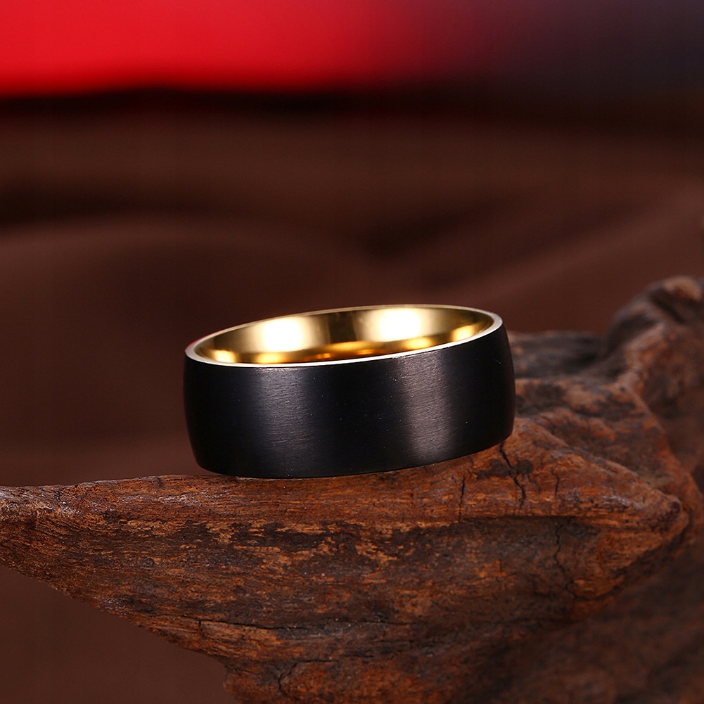 Obrączka pierścionek wolfram biżuteria wolfring czarna eu25 us11 - zdjęcie 4