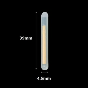 Świetliki wędkarskie 50szt 39x4.5mm duże do spławików nocnych połówów mocne - miniatura 3